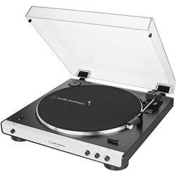 Audio-Technica LP60XBT Fully Automatic Belt Drive Stereo Bluetooth Turntable (Black/White)