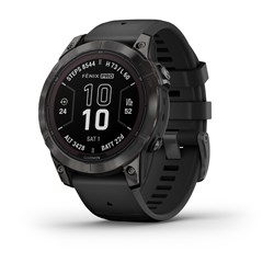 Garmin fenix® 7 Pro Sapphire Solar Edition Carbon Grey DLC Titanium with Black Band