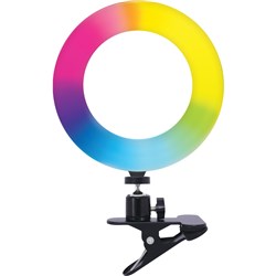 Influencer RGBW 6' Ring Light With Large Clamp