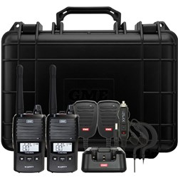 GME TX6165TP 5/1 Watt UHF CB Handheld Radio with Accessories (Twin Pack)