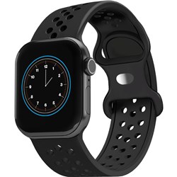 Cygnett SportsBand for Apple Watch 3/4/5/6/7/8/9/10/SE [42/44/45/46mm] Ultra 1-2 49mm (Black)