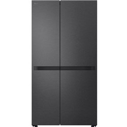 LG - GS-B599MBL 664L Flat Door Side by Side Fridge in (Matte Black)