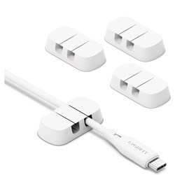 Cygnett TangleTamer Single Slot Cable Organisers 4 Pack (White)