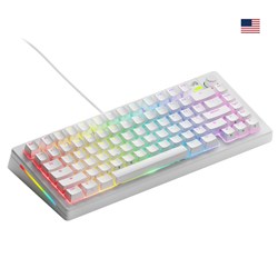 Glorious GMMK 3 75% Prebuilt Wired Gaming Keyboard (White)