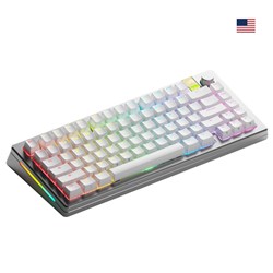Glorious GMMK 3 PRO HE 75% Prebuilt Wireless Gaming Keyboard (Silver)