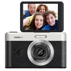 Kodak Pixpro C1 Digital Camera with MicroSD Card Bundle (Black)