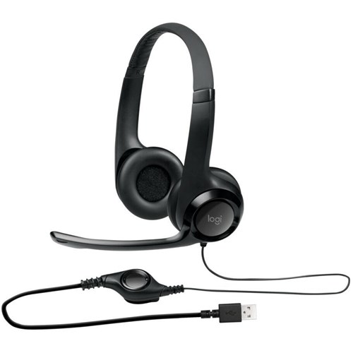 Logitech H390 USB Computer Headset (Black)