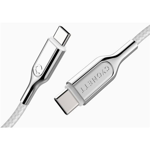 Cygnett Armoured 5A/100W 2.0 USB-C to USB-C Cable 2m (White)