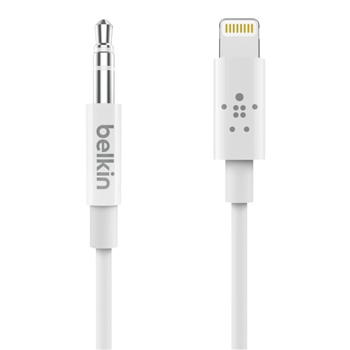 Belkin Lightning to Audio 3.5mm Cable [0.9m] (White)