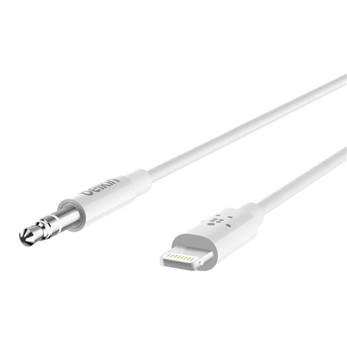 Belkin Lightning to Audio 3.5mm Cable [0.9m] (White)