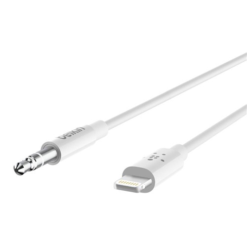 Belkin Lightning to Audio 3.5mm Cable [1.8m] (White)