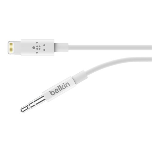 Belkin Lightning to Audio 3.5mm Cable [1.8m] (White)