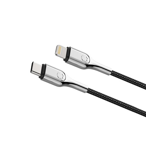 Cygnett Armoured 1m Lightning to USB-C Cable (Black)