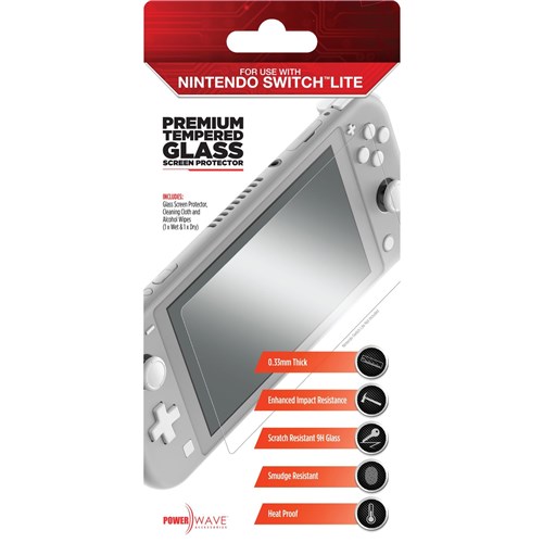 Powerwave Premium Tempered Glass Screen Protector for Nintendo Switch Lite