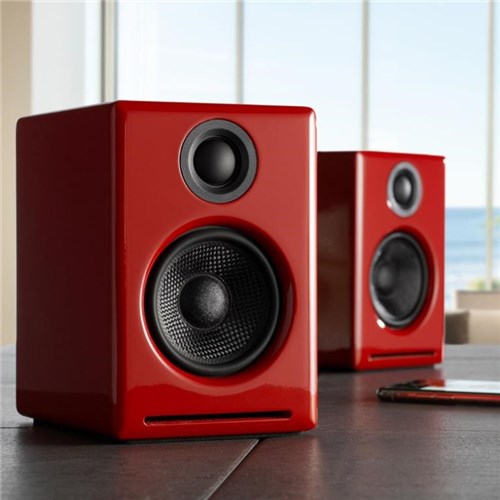 Audioengine A2+ Wireless Computer Speakers (Gloss Red)