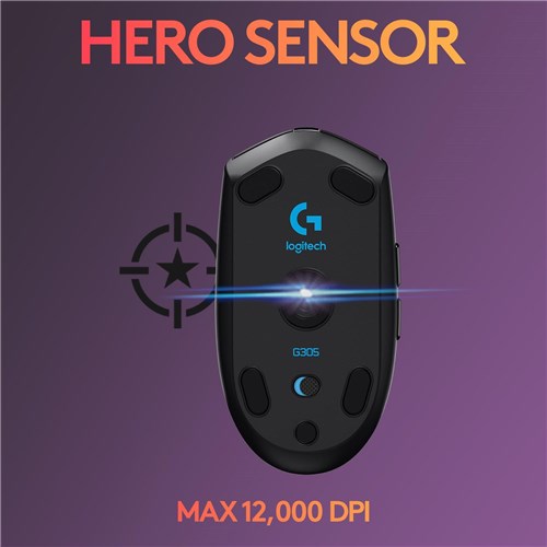 Logitech G305 Lightspeed Wireless Gaming Mouse (Black)