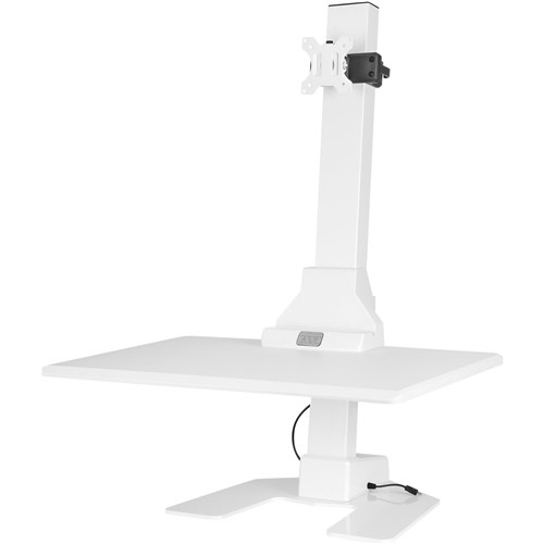 Ergovida Single Monitor Electric Desktop Workstation (White)