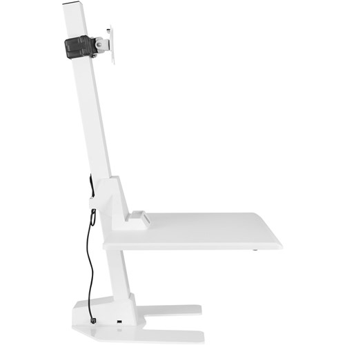 Ergovida Single Monitor Electric Desktop Workstation (White)