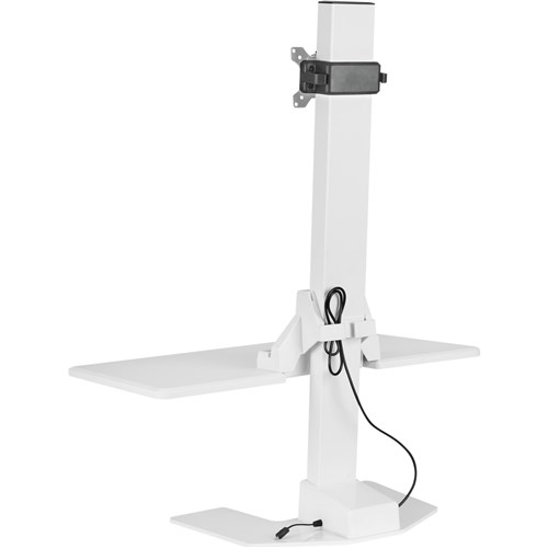 Ergovida Single Monitor Electric Desktop Workstation (White)