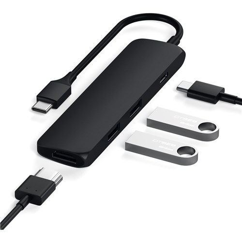 Satechi USB-C Slim MultiPort Adapter V1 (Black)