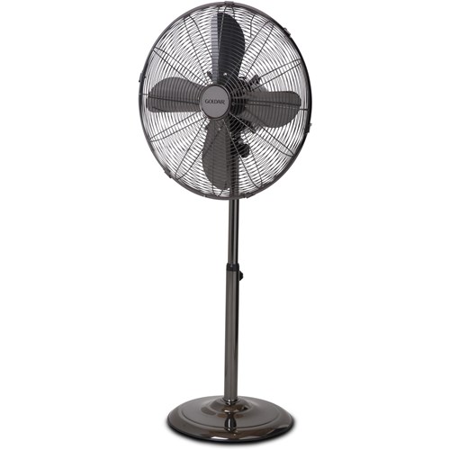 Goldair 45cm Pedestal Fan (Black Chrome)