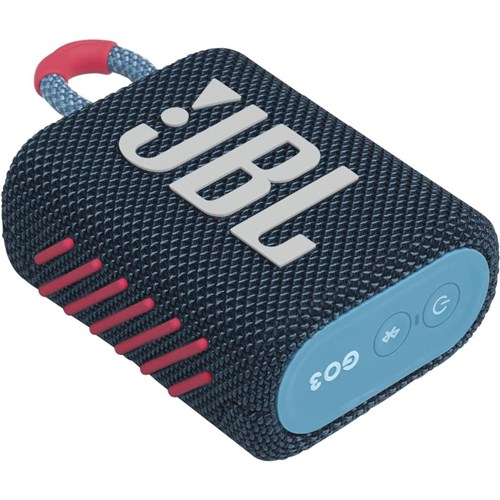 JBL Go 3 Mini Portable Bluetooth Speaker (Blue/Pink)