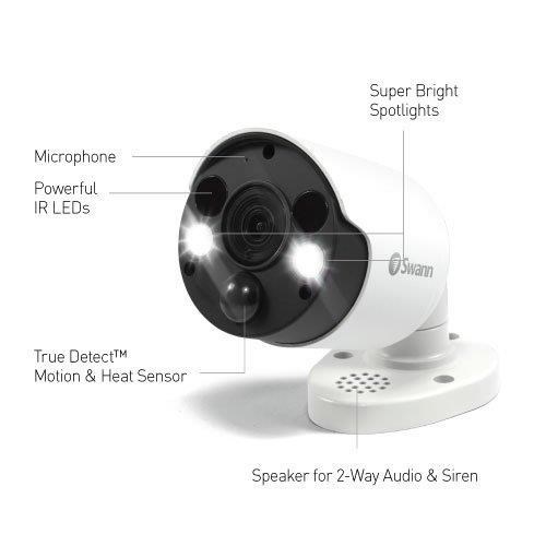 Swann 4K Thermal Sensing Spotlight Bullet Camera (Add-on Camera)