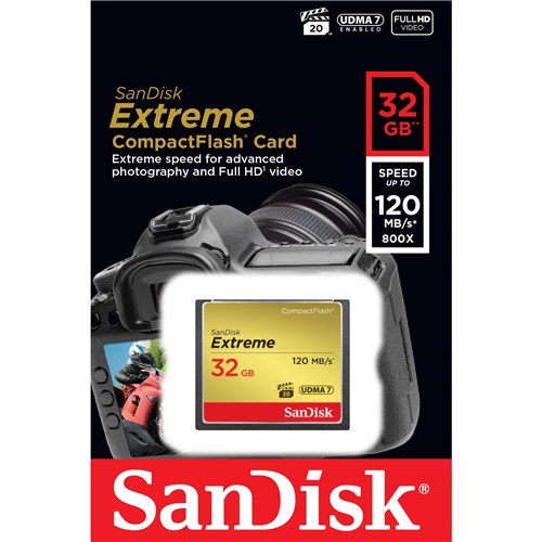 SanDisk Extreme 32GB CompactFlash Memory Card