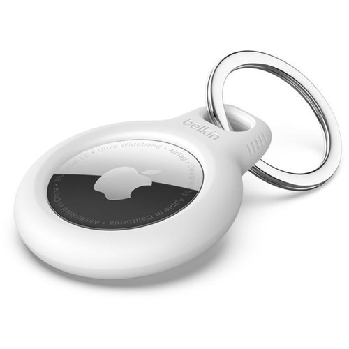 Belkin Secure Holder with Keyring for AirTag (White)