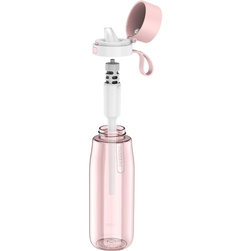 Philips GoZero 680ml Daily Straw Water Bottle (Tritan Pink)