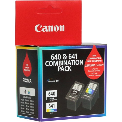 Canon Pixma 640 & 641 Standard Capacity Ink Cartridges (Combo)