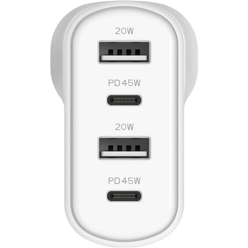 Cygnett PowerPlus 4 Port 45w PD Wall Charger (White)