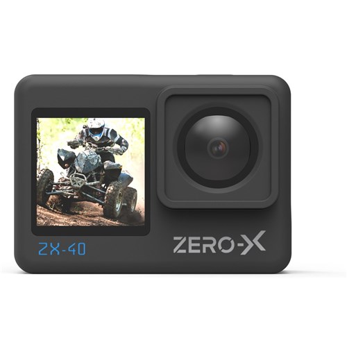 Zero-X ZX-40 4K UHD Action Camera with Dual Display & Wi-Fi