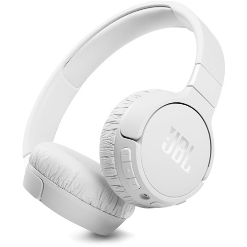 JBL Tune 660 Wireless Noise Cancelling On-Ear Headphones (White)