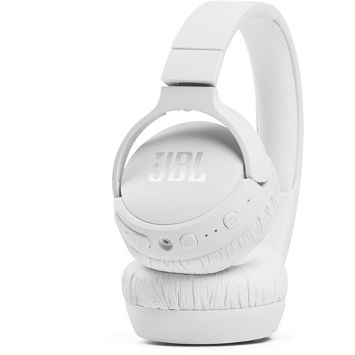 JBL Tune 660 Wireless Noise Cancelling On-Ear Headphones (White)