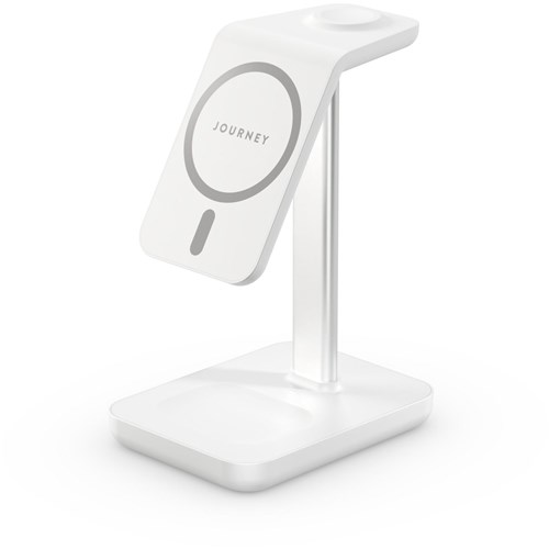 Journey MagSafe Compatible 3-in-1 Wireless Charging Stand Bundle (White)