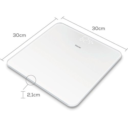 Beurer GS225 Digital Glass Scale (Pure White)