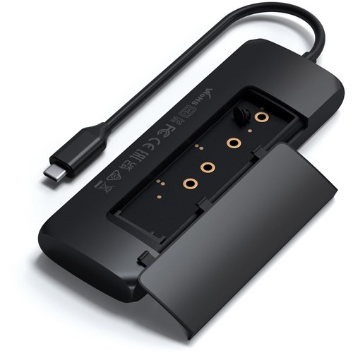 Satechi USB-C Hybrid Multiport Adapter with SSD Enclosure (Black)