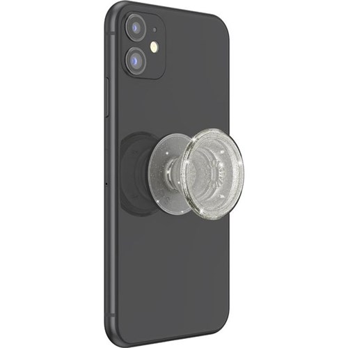 Popsockets PopGrip Universal Grip (Clear Glitter Silver)