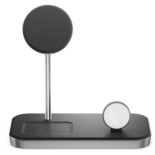 ALOGIC MagSpeed 3-in-1 Wireless 15W Charging Station with 20W Wall Adapter (Black)