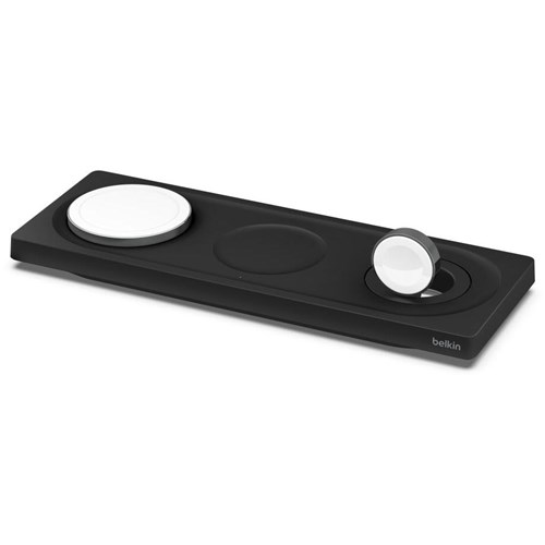 Belkin BoostUp Charge Pro 3-in-1 Wireless Charging Pad with MagSafe (Black)