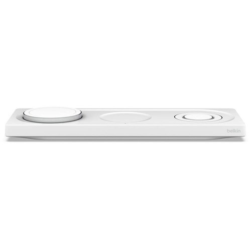 Belkin BoostUp Charge Pro 3-in-1 Wireless Charging Pad with MagSafe (White)