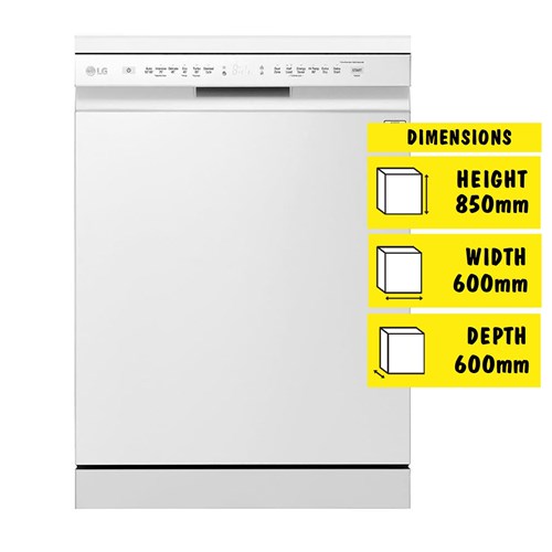 LG XD5B14WH QuadWash 14-Place Setting Freestanding Dishwasher (White)