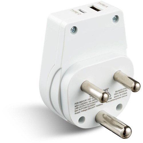 Jackson Outbound Travel Adapter with USB-C South Africa Slim