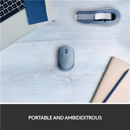 Logitech M171 Wireless Mouse (Blue Grey)