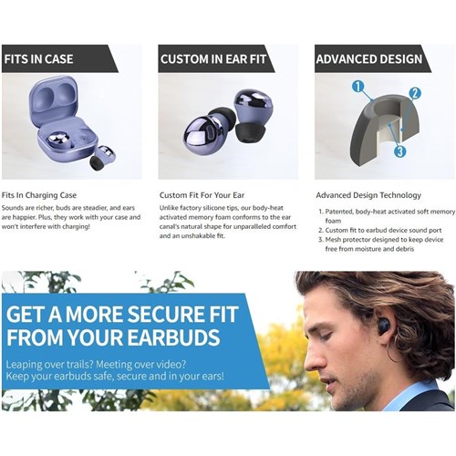 Comply TrueGrip Pro Ear Tips for Samsung Galaxy Buds Pro (3 Pairs) [Assorted]