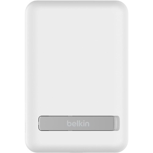 Belkin BoostUp Charge Magnetic Wireless Power Bank 5K + Stand (White)