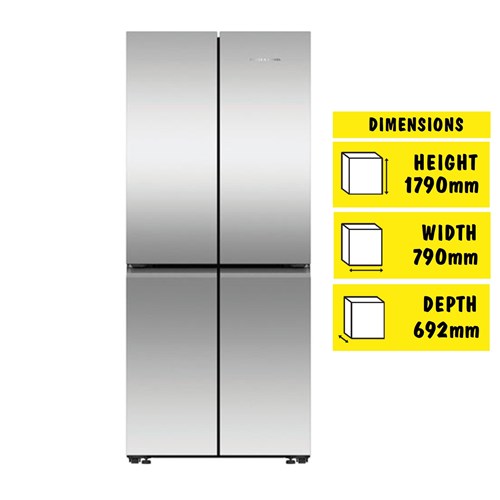 Fisher & Paykel RF500QNX1 498L Quad Door Fridge (Stainless Steel)