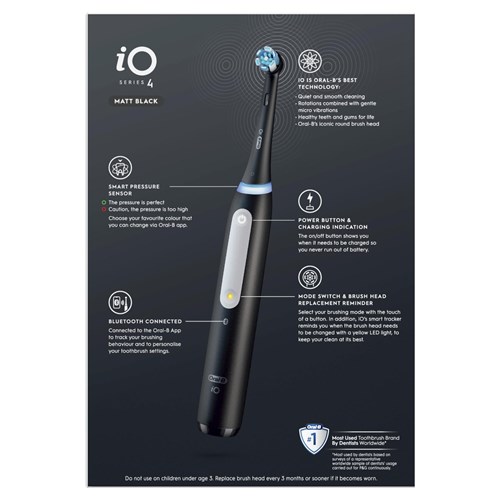 Oral-B iO Series 4 Electric Toothbrush (Black Onyx)