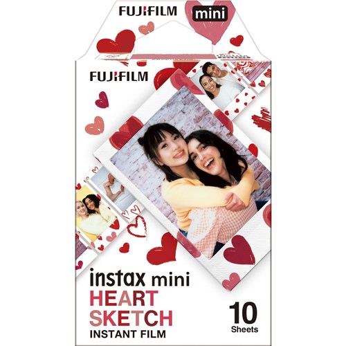 Fujifilm Instax Mini Film Heart for Instax Mini Cameras (10 Pack)